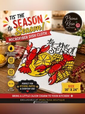 Tis the season microfiber kitchen towel